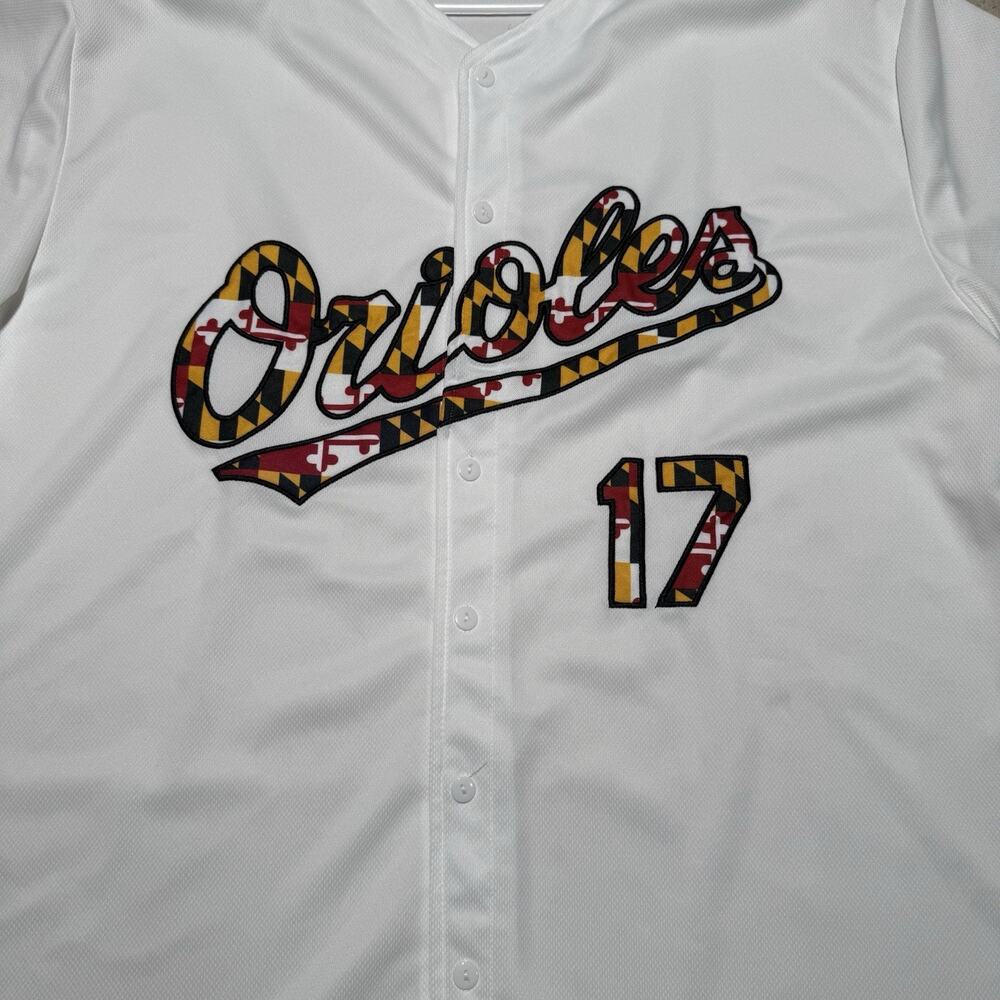 Baltimore Orioles #17 White Baseball Jersey Maryland Flag 2017 SGA Adult Size XL - Picture 3 of 9